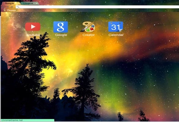 rainbow forest background extension for chrome