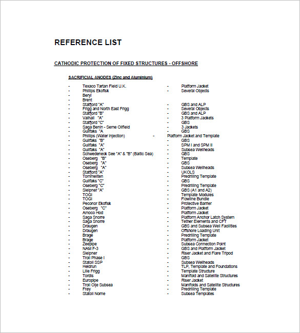 23 Reference List Template In Google Docs Word Apple Pages PDF