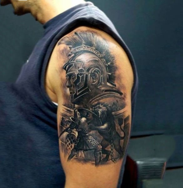 warrior-tattoo-on-his-hand