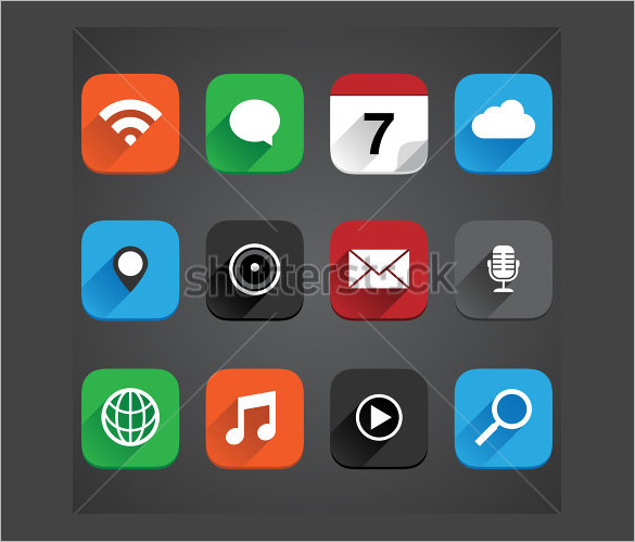 flat app icon collection