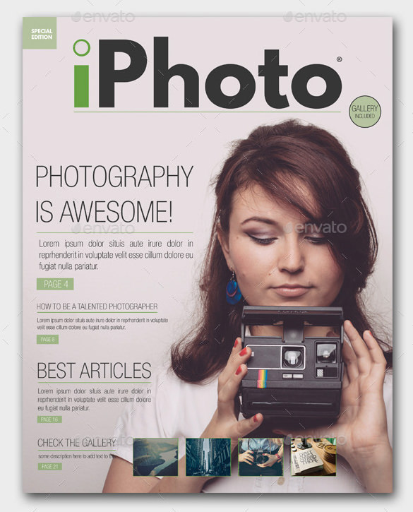 premium photography magazine cover template