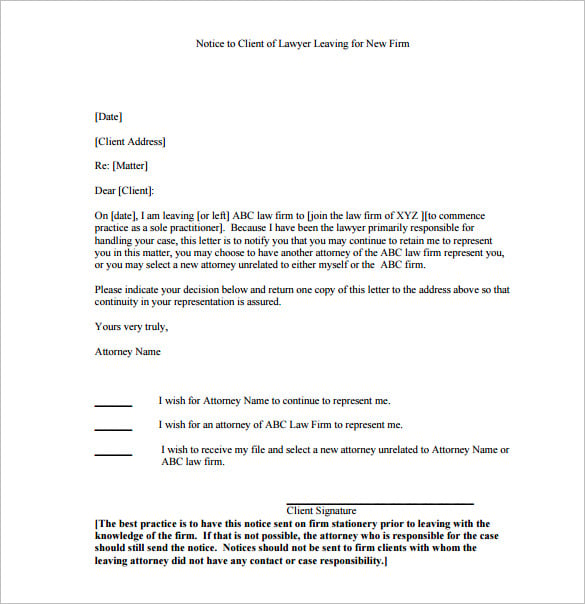 notice letter sample pdf free download