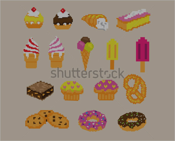 cake vector pixel art
