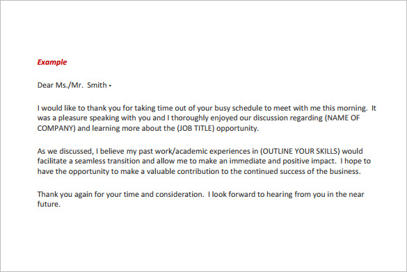 14  Thank You Email After Interview DOC Excel PDF