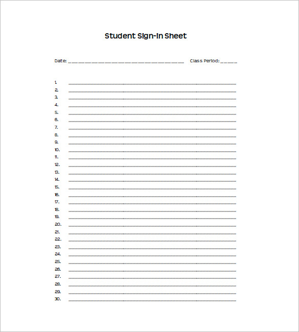 Attendance List Template – 10+ Free Sample, Example, Format Download ...