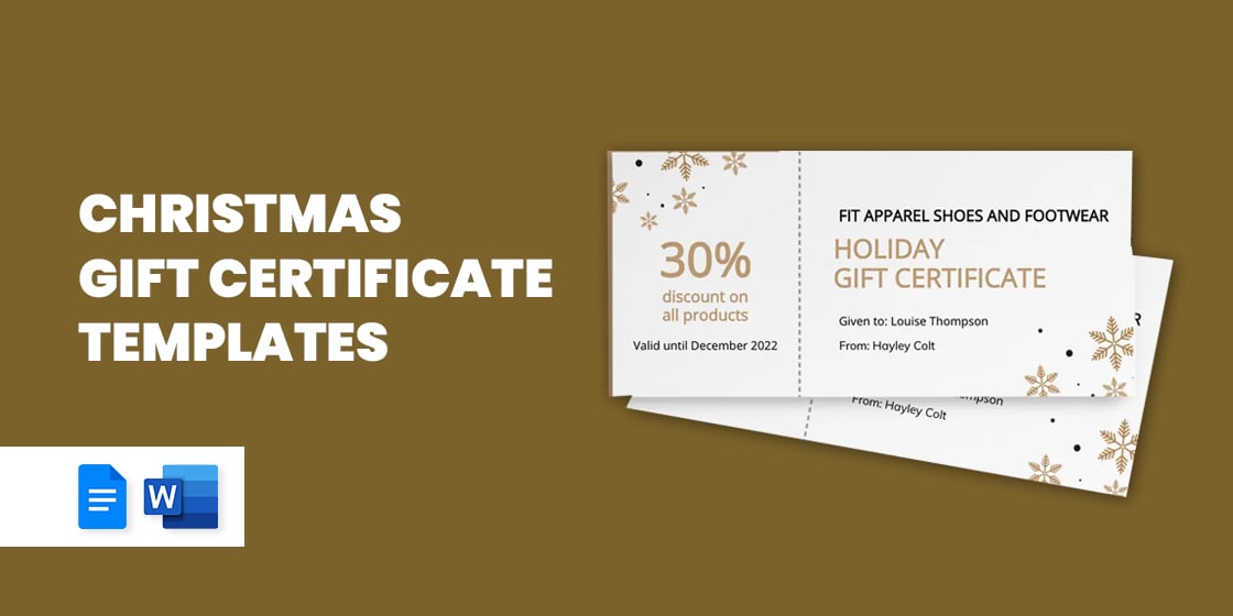 Premium Vector | Christmas voucher and gift certificate