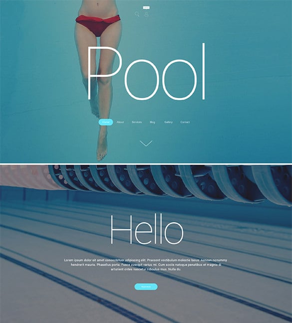 wordpress theme for a pool cleaning company