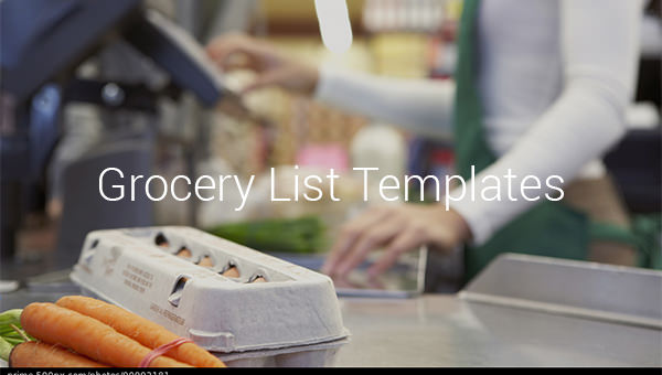 grocery list templates