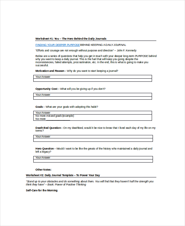 Free Journal Templates For Microsoft Word