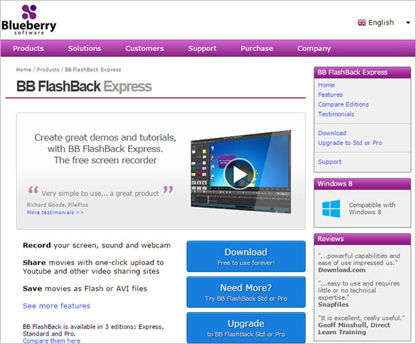 blueberry flashback screen recording software
