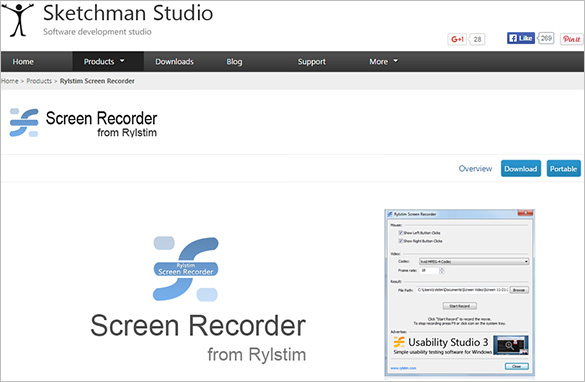 sketchman studio screen recording software