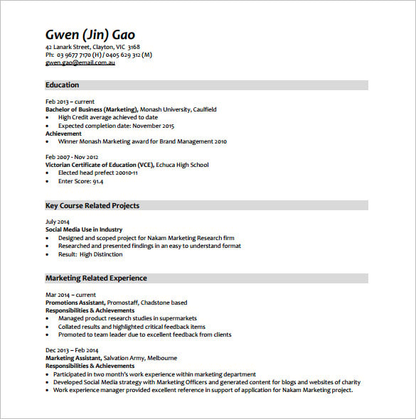 email marketing analyst resume free pdf template
