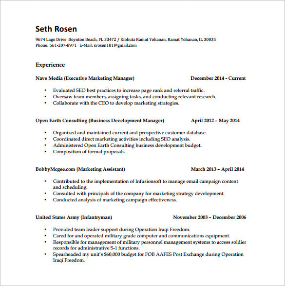 marketing analyst resume template 10 free word excel