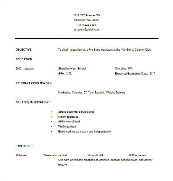 golf caddy resume word free download