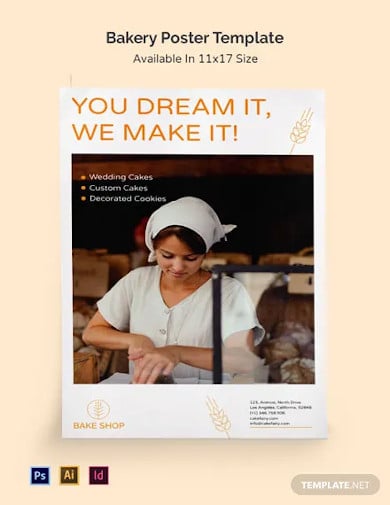 bakery poster template