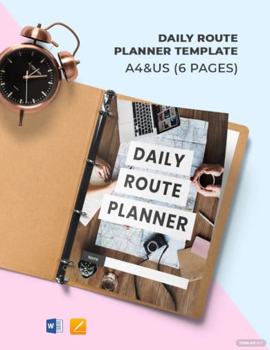 basic daily route planner template