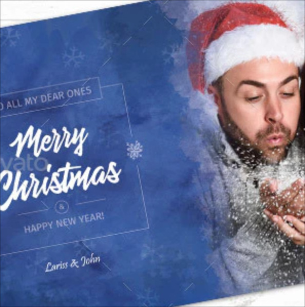 christmas photo card template