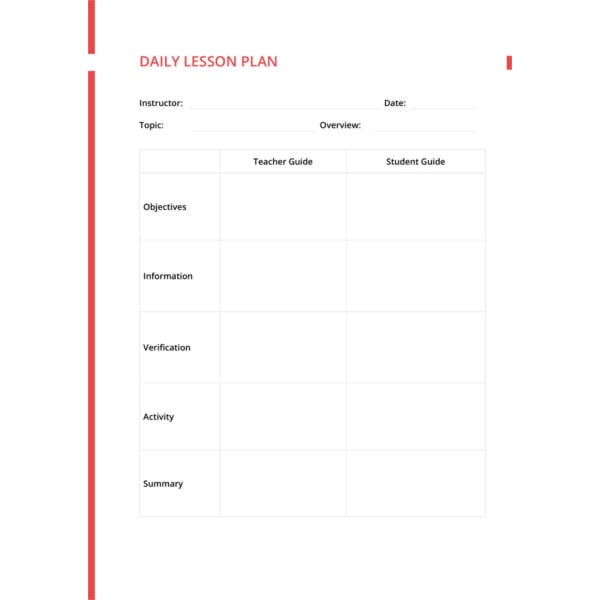 Daily Lesson Plan Template Teachervision - Vrogue