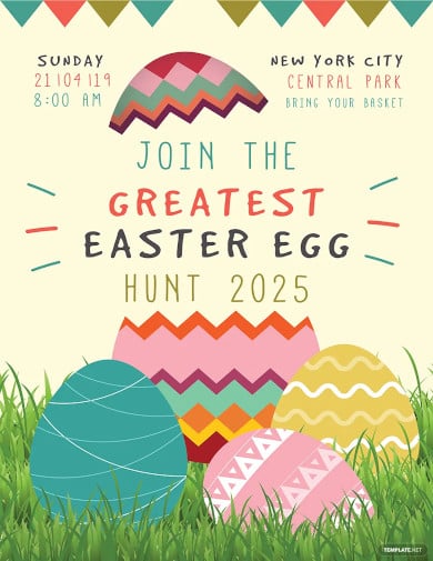 easter egg poster template