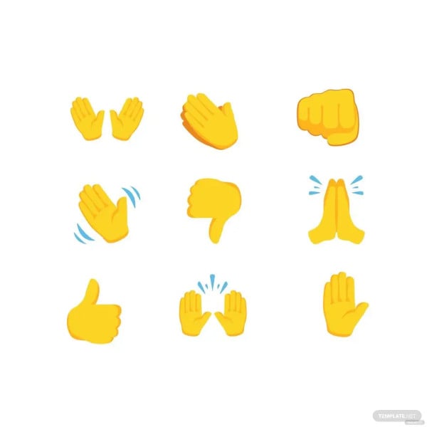 emoji hand story template