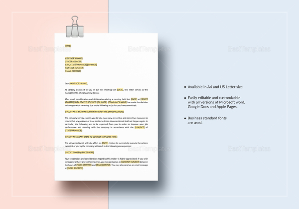 employee-warning-letter-template