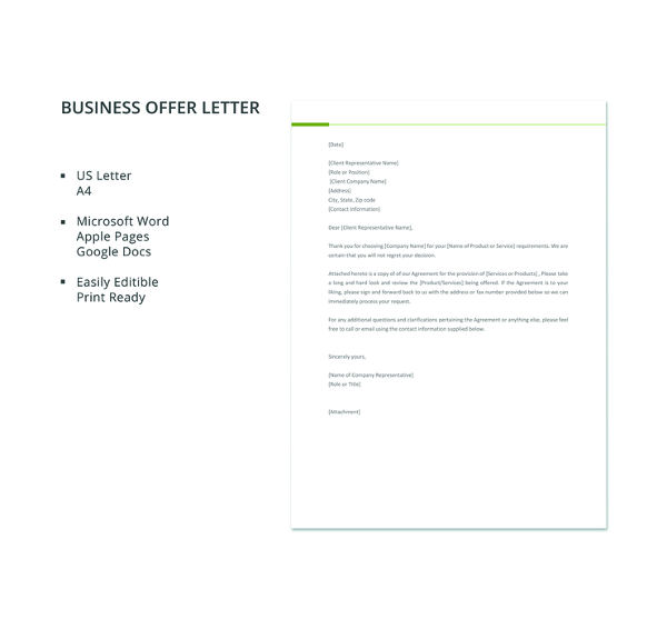 Free 94+ Offer Letter Templates - PDF, DOC