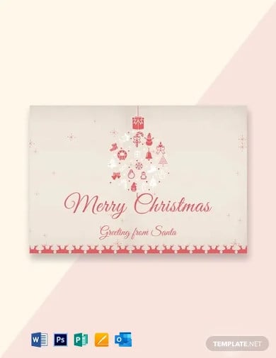 modèle de carte de voeux de Noël minimal gratuit
