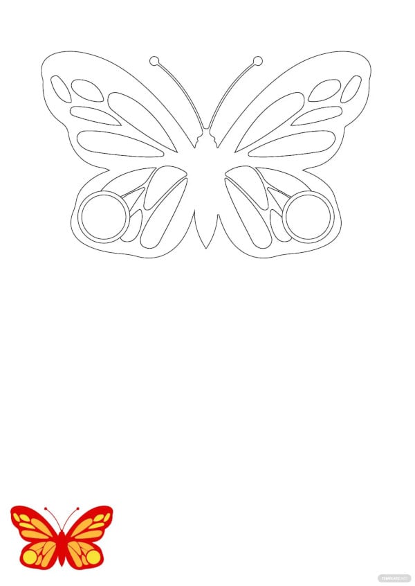 free preschool butterfly coloring page
