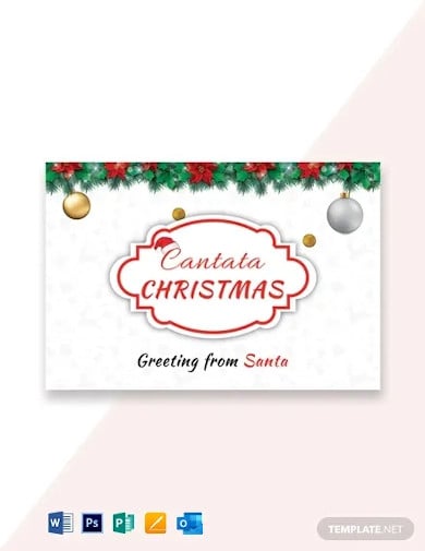 free santa christmas greeting card template
