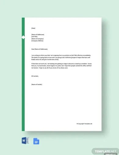 funny resignation letter to coworkers template
