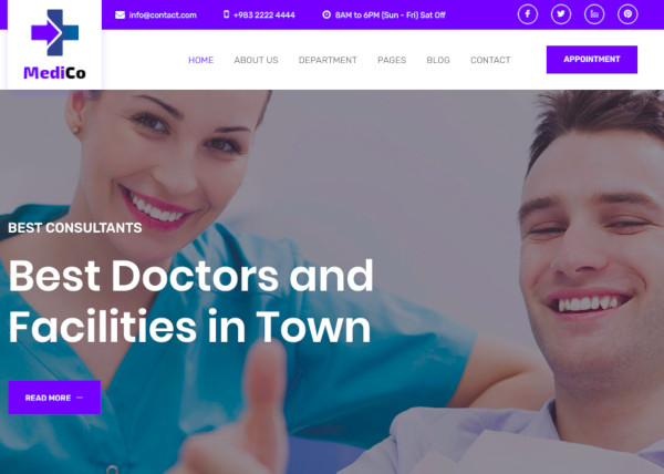 health medical bootstrap 4 template