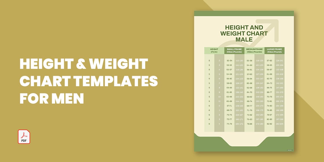 Height And Weight Chart Templates For Men - 7+ Free PDF Documents Download