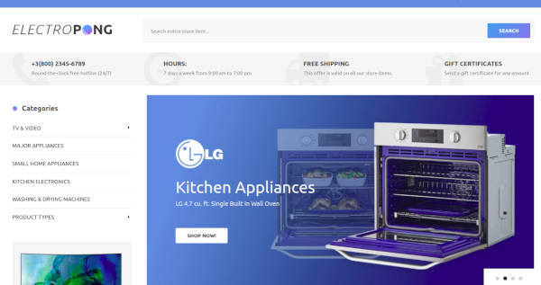 home electronics magento 2 theme