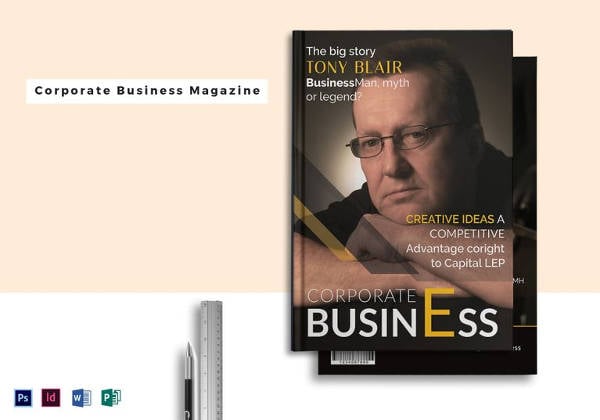id and psd minimal corporate business magazine template