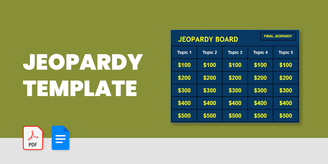 jeopardy poster board game