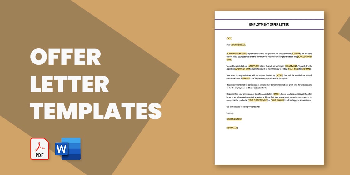 offer letter templates – pdf doc
