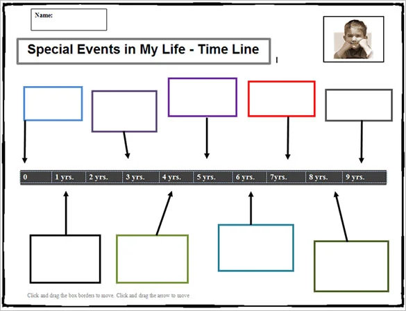 printable timeline template for student