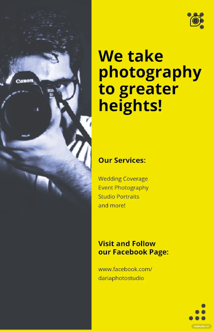 professional photography poster template