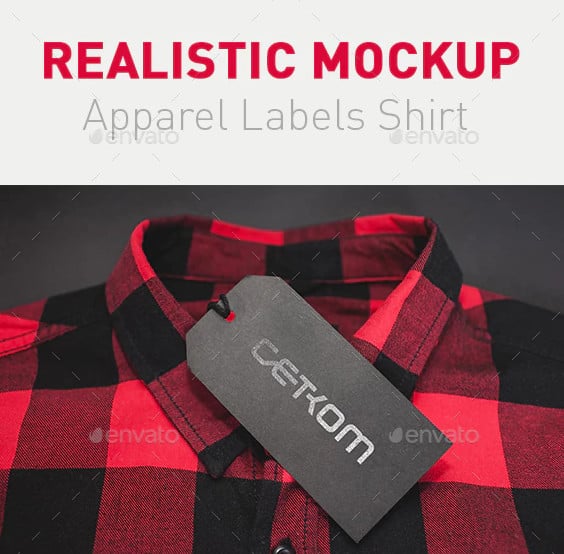 realistic clothing labels shirt