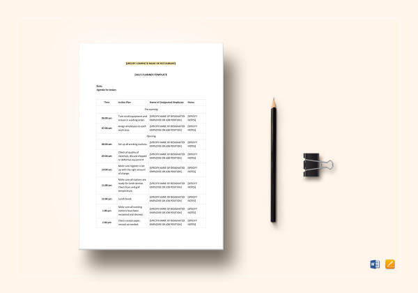 College Daily Planner Template 5 Free PDF Documents Download College Daily Planner Template 5 Free PDF Documents Download