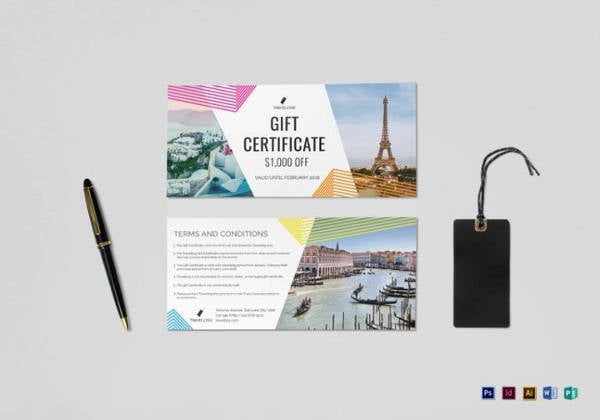 travel gift certificate template1
