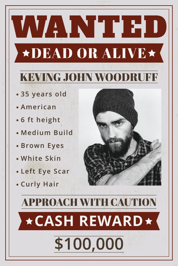 wanted poster template in illustrator