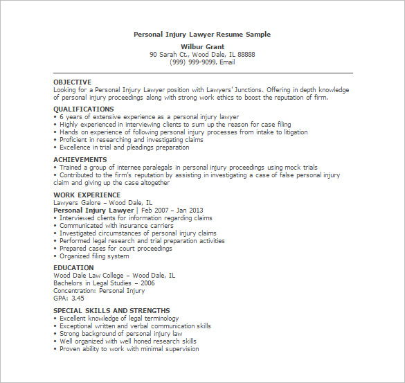 18+ Lawyer Resume Templates DOC, Excel, PDF