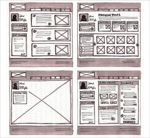 nationwide nascar wireframe