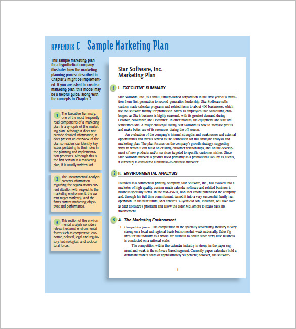 small business marketing plan examples