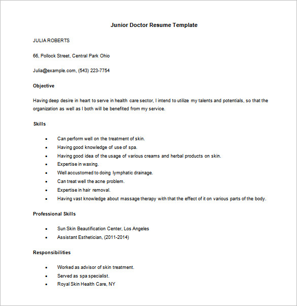 19+ Doctor Resume Templates - Pdf, Doc