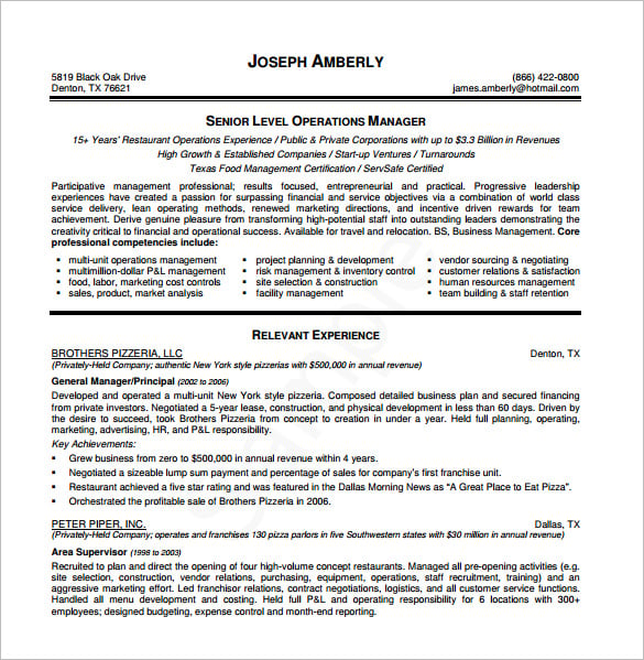 free-operation-manager-resume-pdf-download