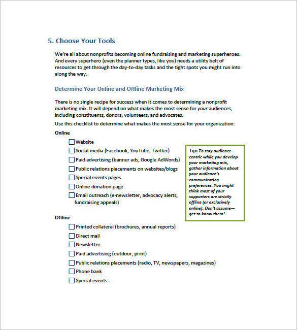 Nonprofit Fundraising Plan Template