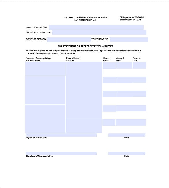 business marketing plan template word free