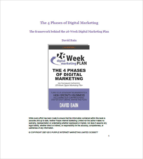 26 week internet marketing plan